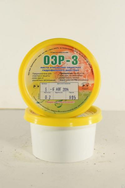 Паста для рук отмывочная гидрофильная "ОЭР" арт.       3 -1 от индустр.              загрязнений